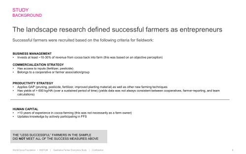 Qualitative Farmer Economics Study