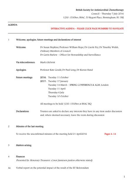 Council agenda