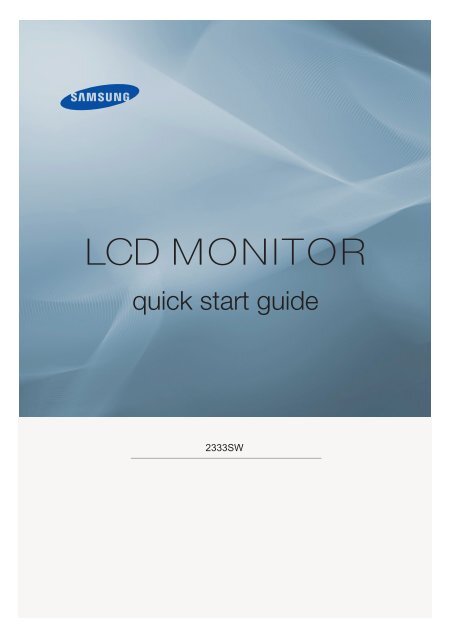 Samsung 2333SW - LS23CMZKFV/ZA - Quick Guide ver. 1.0 (ENGLISH,0.91 MB)