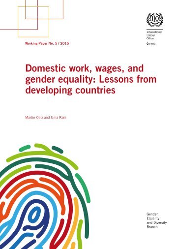 Domestic work wages and gender equality Lessons from developing countries