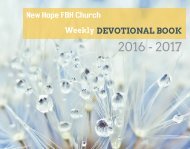 New Hope's Weekly Devotional Book 2016-20017