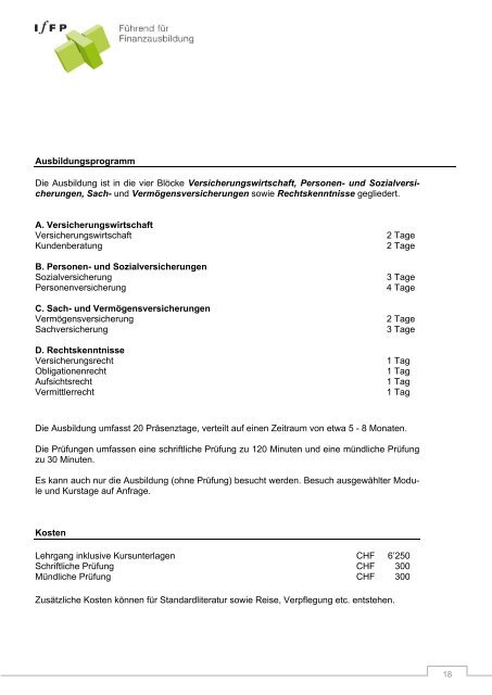 Dipl. Finanzberater IAF - IfFP