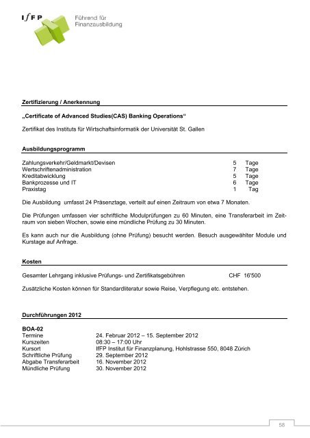 Dipl. Finanzberater IAF - IfFP