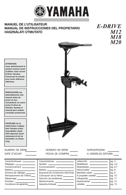 Yamaha M20 - 2014 - Manuale d'Istruzioni Fran&ccedil;ais