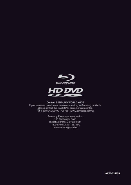 Samsung BD-UP5000 - BD-UP5000/XAA - User Manual (ENGLISH)