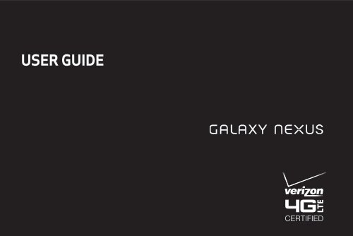 Samsung Galaxy Nexus&trade; (Verizon) Android Smartphone - SCH-I515MSAVZW - User Manual ver. FC04_F5 (ENGLISH(North America),1.66 MB)