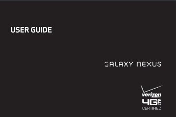 Samsung Galaxy Nexusâ¢ (Verizon) Android Smartphone - SCH-I515MSAVZW - User Manual (ENGLISH(North America))