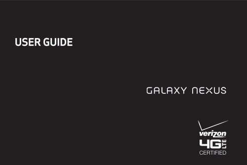 Samsung Galaxy Nexus&trade; (Verizon) Android Smartphone - SCH-I515MSAVZW - User Manual (ENGLISH(North America))
