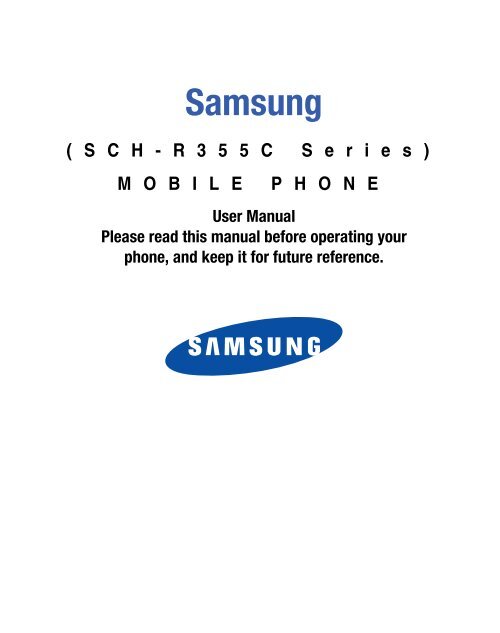 Samsung r355c (TracFone) QWERTY Cell Phone - SCH-R355DAATRF - User Manual (ENGLISH(North America))