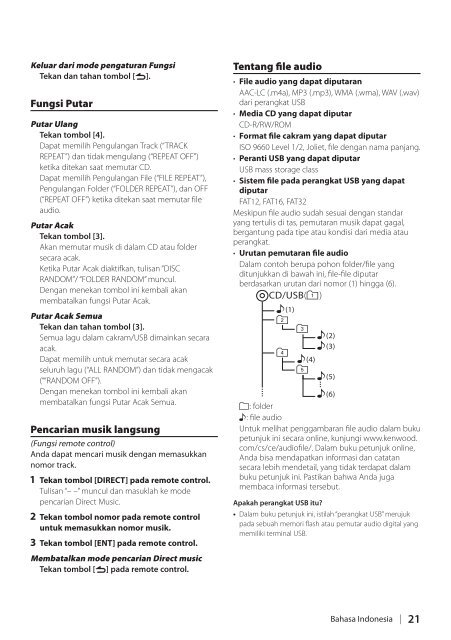 Kenwood DPX513WBT - Car Electronics Indonesia ()