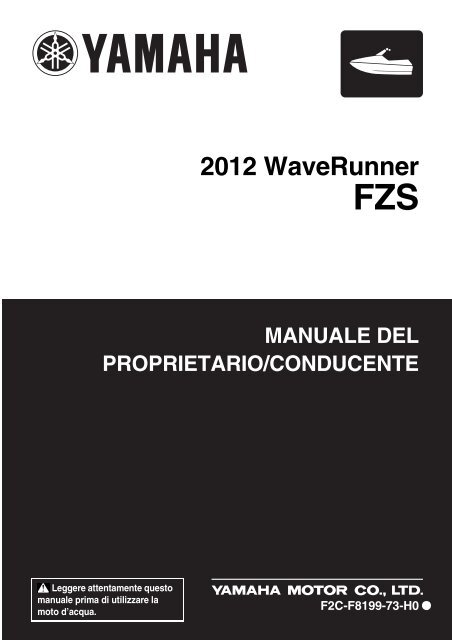 Yamaha FZS - 2012 - Manuale d'Istruzioni Italiano