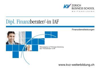 Dipl. Finanzberater / Finanzberaterin IAF - KV Zürich Business School