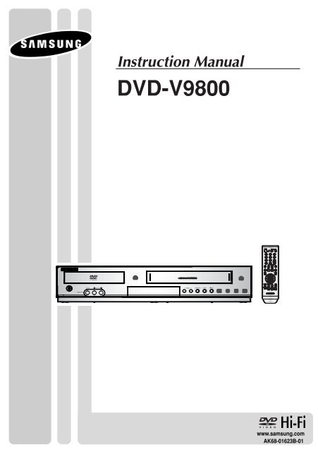 Samsung HD Upconversion DVD/VCR Combo Player - DVD-V9800/XAA - User Manual ver. 2.0 (ENGLISH,12.32 MB)