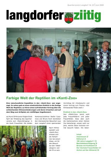 Farbige Welt der Reptilien im «Kanti-Zoo» - Quartierverein Langdorf
