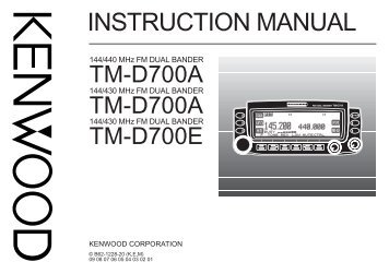 Kenwood TM-D700E - Communications English (2000/2/8)