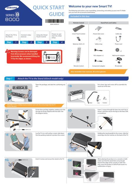 Samsung Led F8000 Series Smart Tv 65 Amp Quot Class 64 5 Amp Quot Diag Un65f8000bfxza Installation Guide Ver 1 0 English 2 64 Mb