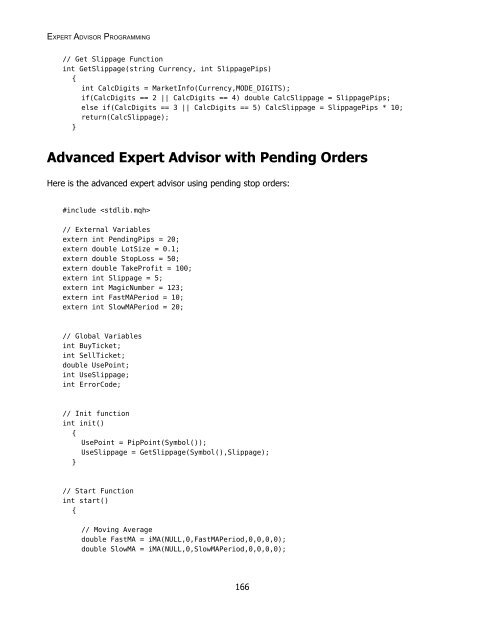 Expert Advisor Programming by Andrew R. Young