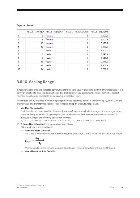 SAP HANA Predictive Analysis Library (PAL)