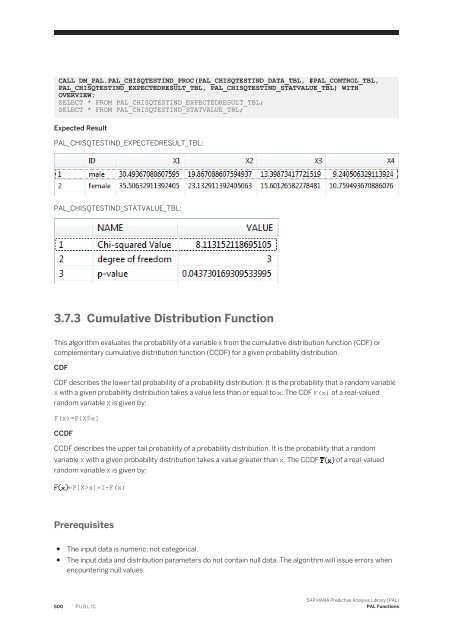 SAP HANA Predictive Analysis Library (PAL)