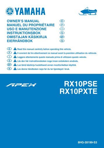 Yamaha APEX - 2014 - Manuale d'Istruzioni FranÃ§ais