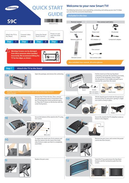 Samsung Oled S9c Series Smart Tv 55 Amp Rdquo Class 54 6 Amp Rdquo Diag Kn55s9cafxza Installation Guide Ver 1 0 English 2 73 Mb