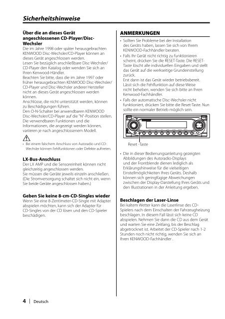 Kenwood KDC-W6527SE - Car Electronics German (2004/4/16)