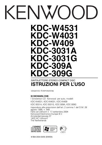 Kenwood KDC-W409 - Car Electronics Italian (2004/10/5)