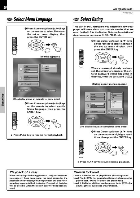 Kenwood DVR-5070 - Home Electronics English (2001/7/1)