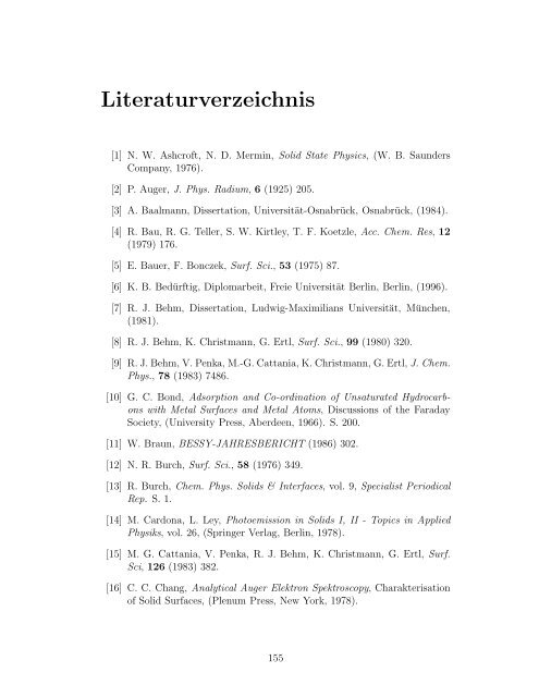 Literaturverzeichnis Bei Dissertationen Online An Der Fu Berlin
