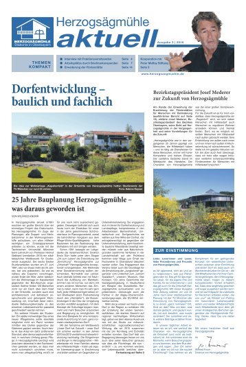 Herzogsägmühle aktuell - Ausgabe 3/2016