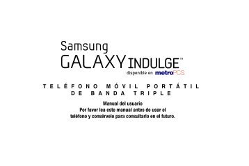Samsung Samsung Galaxy Indulgeâ¢ (Metro PCS) QWERTY Cell Phone - SCH-R910ZKAMTR - User Manual ver. F4 (SPANISH,7.01 MB)