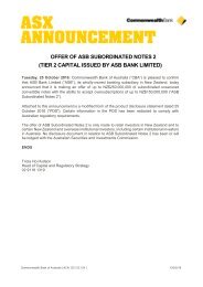 OFFER OF ASB SUBORDINATED NOTES 2 (TIER 2 CAPITAL ISSUED BY ASB BANK LIMITED)