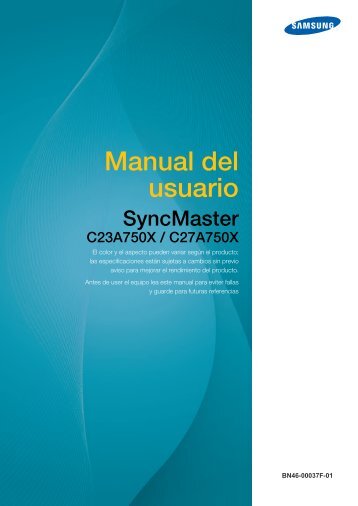 Samsung 27" Central Station LED Monitor - LC27A750XS/ZA - User Manual ver. 1.0 (SPANISH,7.96 MB)