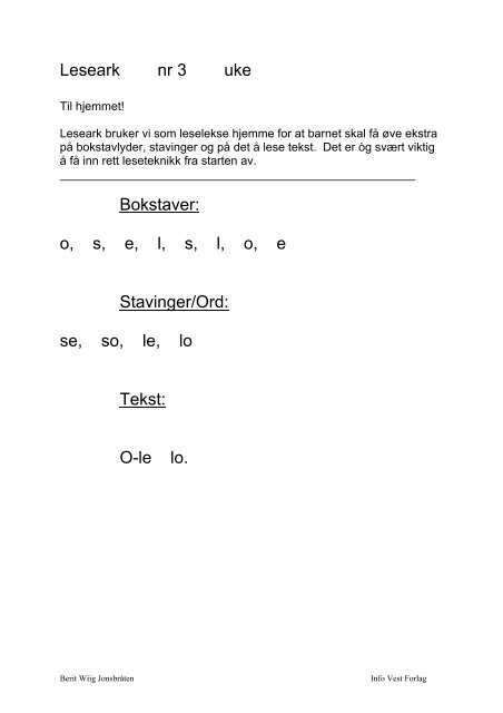 Lesetrening