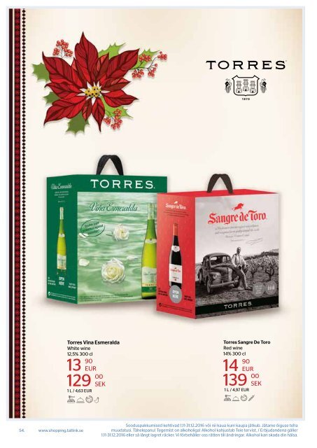 Tallinn-Stockholm I November 1-December 31,2016 Tallink  Shopping catalogue -  all