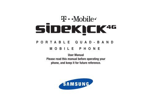 Samsung T-Mobile&reg; Sidekick&reg; 4G Android Smartphone - SGH-T839HABTMB - User Manual ver. F13 (ENGLISH,9.08 MB)