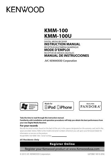 Kenwood KMM-100 - Car Electronics English,French,Spanish (2013)