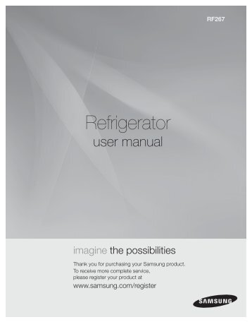 Samsung 26 cu. ft. French Door Refrigerator - RF267AEBP/XAA - User Manual ver. 1.0 (ENGLISH,20.04 MB)