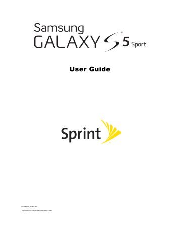 Samsung Galaxy S5 Sport 16GB (Sprint) - SM-G860PZRASPR - User Manual ver. Marshmallow 6.0 WAC (ENGLISH(North America),2.94 MB)