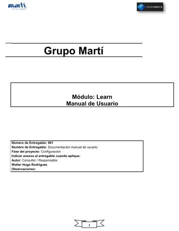 Grupo Marti- Manual usuario Learn