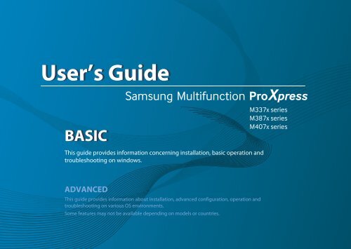 Samsung MultifunctionProXpress M3370FD - SL-M3370FD/XAA - User Manual ver. 1.03 (ENGLISH,27.41 MB)