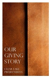 Our Giving Story booklet