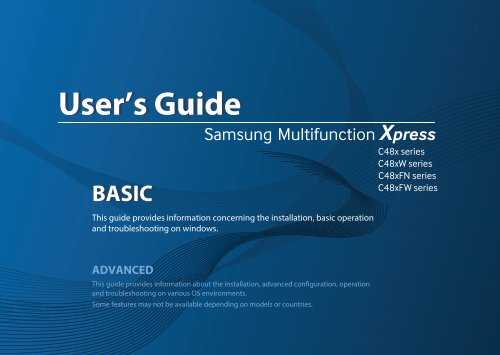 Samsung Printer Xpress C480FW - SL-C480FW/XAA - User Manual ver. 1.0  (ENGLISH,17.29 MB)