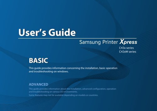 Samsung Printer Xpress C430W - SL-C430W/XAA - User Manual ver. 1.02  (ENGLISH,8.19 MB)