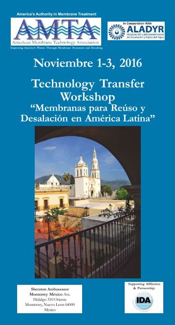 Noviembre 1-3 2016 Technology Transfer Workshop