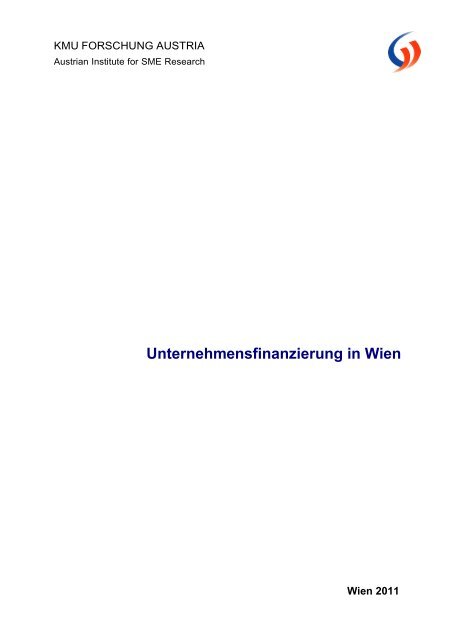 Unternehmensfinanzierung in Wien - KMU-Forschung Austria