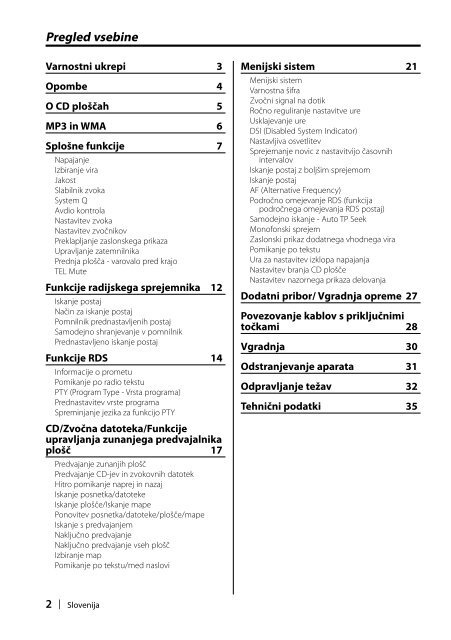 Kenwood KDC-W531 - Car Electronics Slovene (2004/11/26)