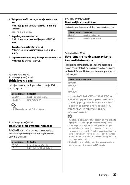 Kenwood KDC-W531 - Car Electronics Slovene (2004/11/26)