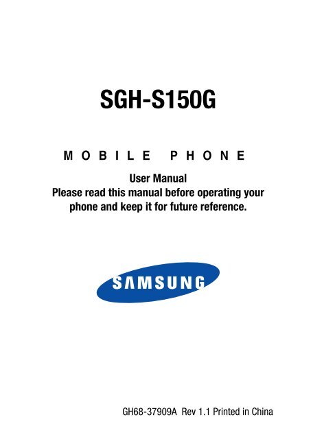Samsung S150G 256MB (TracFone) - SGH-S150ZKATFN - User Manual (ENGLISH(North America))