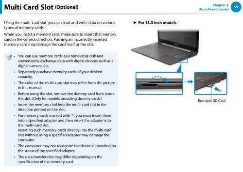 Samsung Series 7 13.3&rdquo; Notebook - NP740U3E-A01UB - User Manual (Windows 8) (ENGLISH)